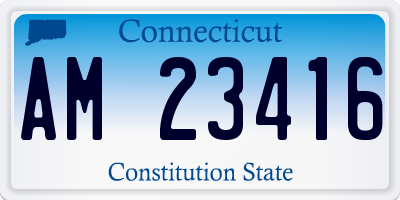 CT license plate AM23416
