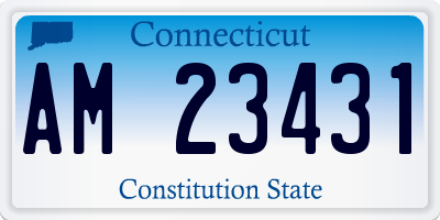 CT license plate AM23431