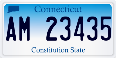 CT license plate AM23435