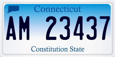 CT license plate AM23437