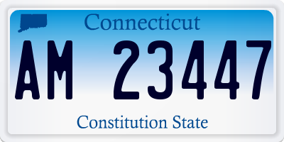 CT license plate AM23447