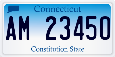 CT license plate AM23450