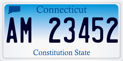 CT license plate AM23452