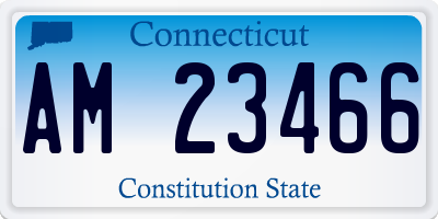 CT license plate AM23466