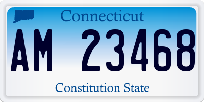 CT license plate AM23468