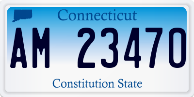 CT license plate AM23470