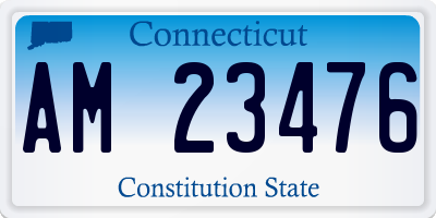 CT license plate AM23476