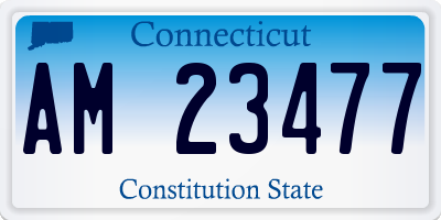 CT license plate AM23477