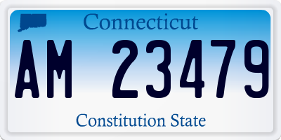 CT license plate AM23479