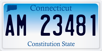 CT license plate AM23481