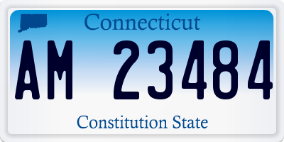 CT license plate AM23484