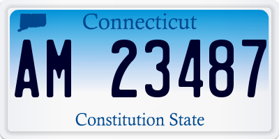 CT license plate AM23487