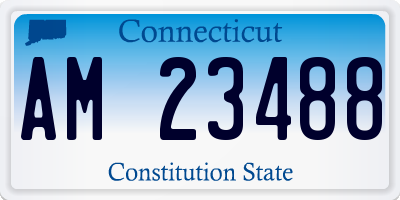 CT license plate AM23488