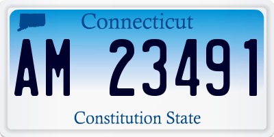 CT license plate AM23491
