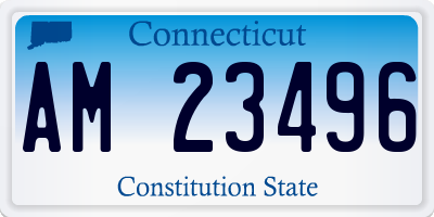 CT license plate AM23496