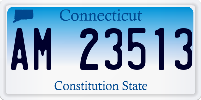 CT license plate AM23513