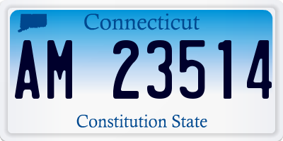 CT license plate AM23514