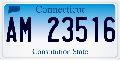 CT license plate AM23516