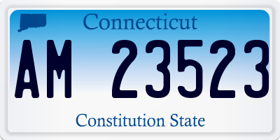 CT license plate AM23523