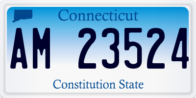 CT license plate AM23524