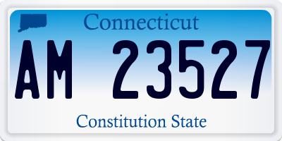 CT license plate AM23527