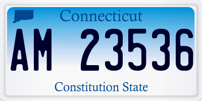 CT license plate AM23536
