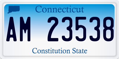 CT license plate AM23538