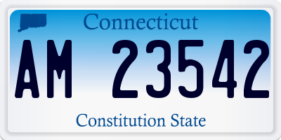 CT license plate AM23542