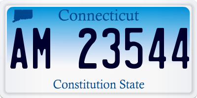 CT license plate AM23544