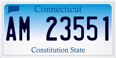 CT license plate AM23551