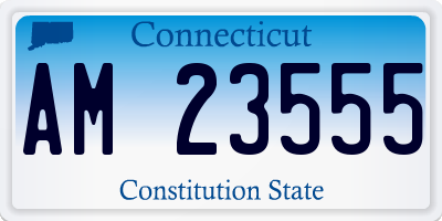 CT license plate AM23555