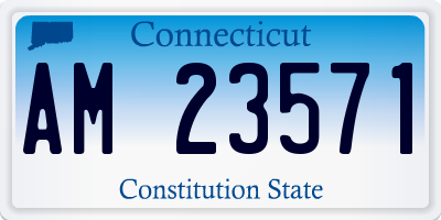 CT license plate AM23571