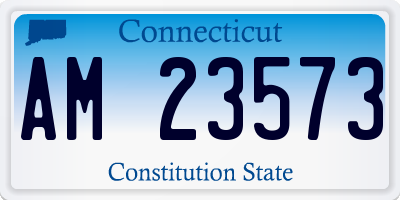 CT license plate AM23573