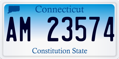 CT license plate AM23574