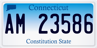CT license plate AM23586