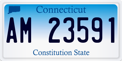 CT license plate AM23591