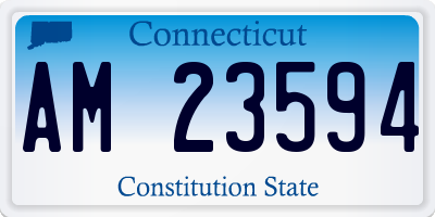 CT license plate AM23594