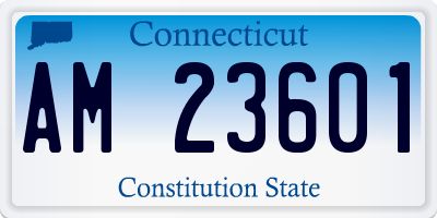 CT license plate AM23601