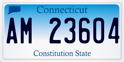 CT license plate AM23604