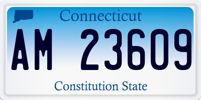 CT license plate AM23609