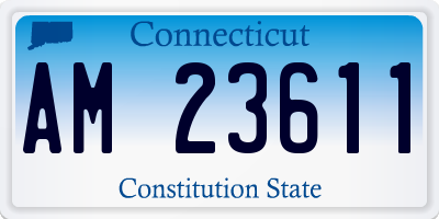 CT license plate AM23611