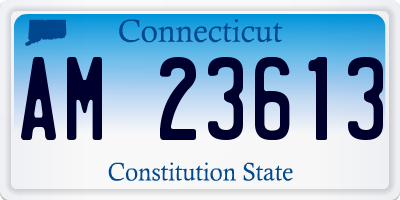 CT license plate AM23613
