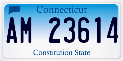 CT license plate AM23614