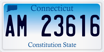 CT license plate AM23616