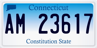 CT license plate AM23617