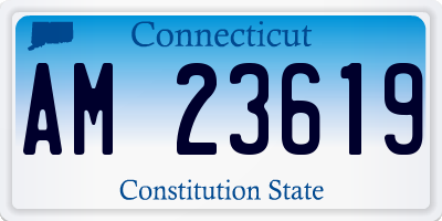 CT license plate AM23619