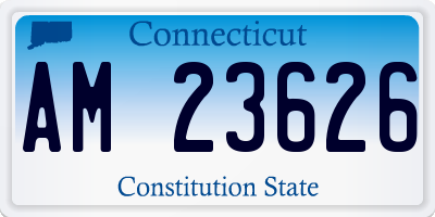 CT license plate AM23626