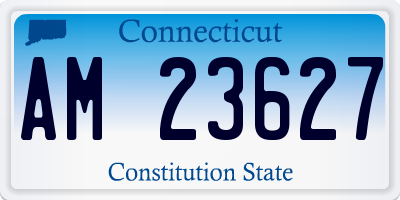 CT license plate AM23627