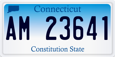 CT license plate AM23641