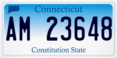 CT license plate AM23648
